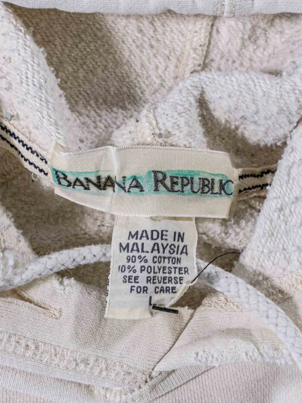 Vintage Banana Republic Authentic Classics Hoodie Large 90s Sweatshirt VTG